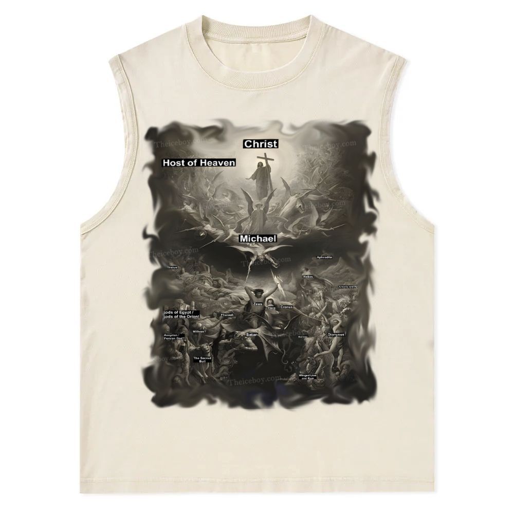 Host Of Heaven Christian Snowflake Washed Vest