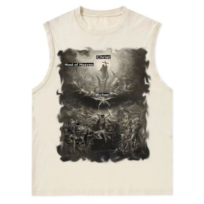 Host Of Heaven Christian Snowflake Washed Vest