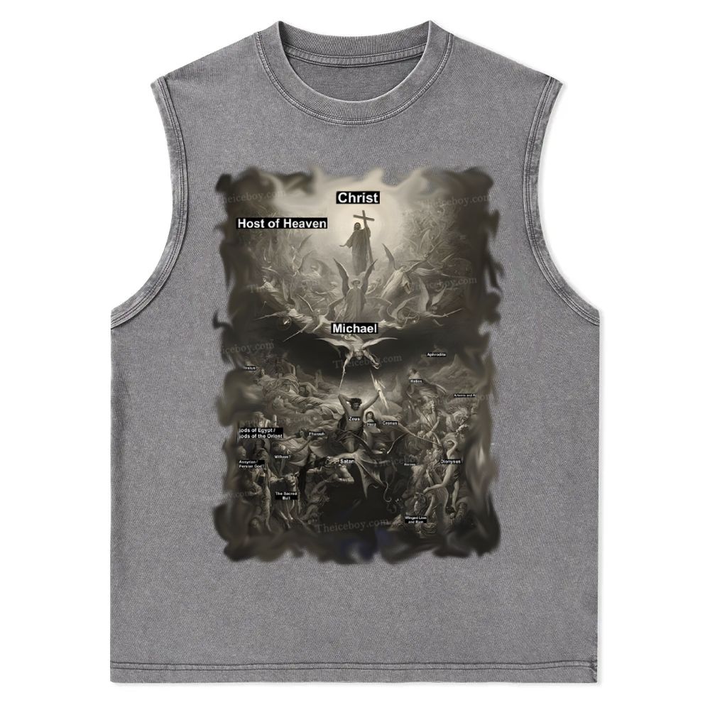 Host Of Heaven Christian Snowflake Washed Vest