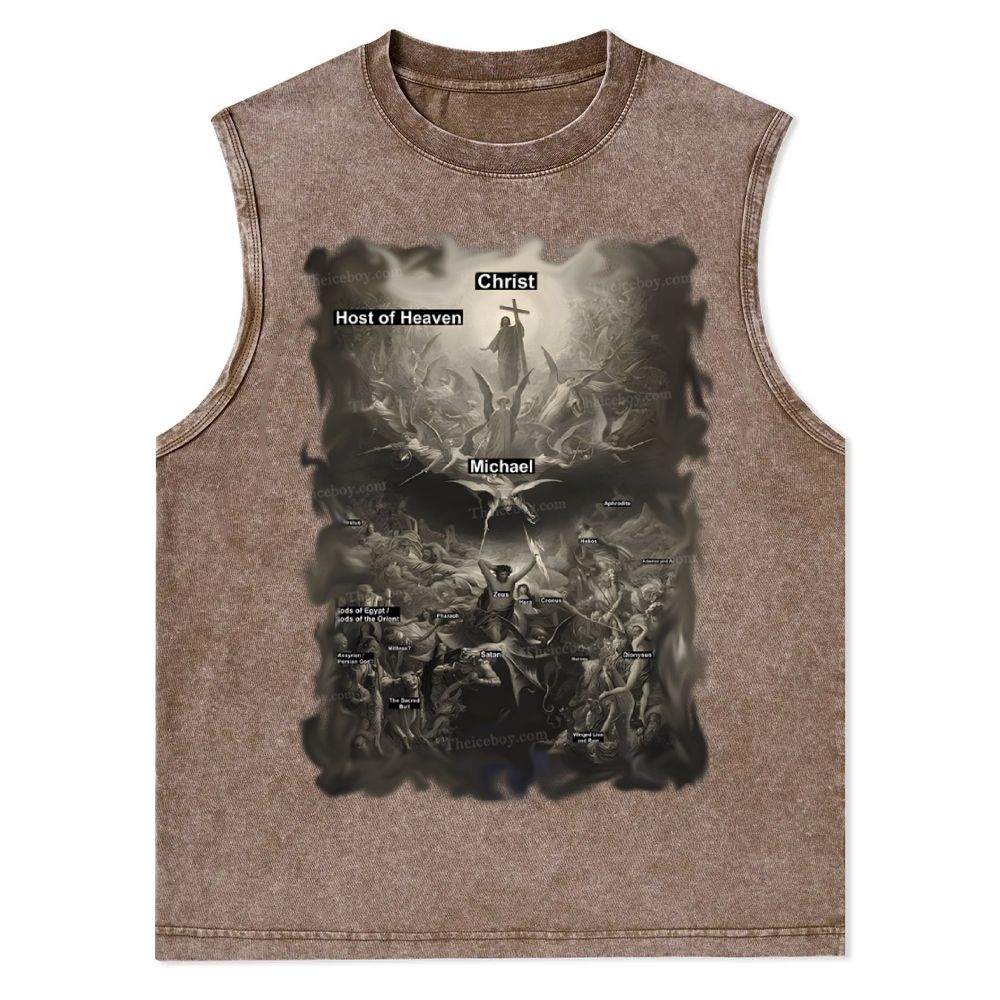 Host Of Heaven Christian Snowflake Washed Vest