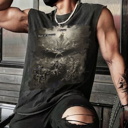 Host Of Heaven Christian Snowflake Washed Vest