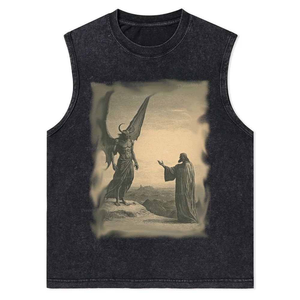 Talking With Jesus Christian Snowflake Washed Vest