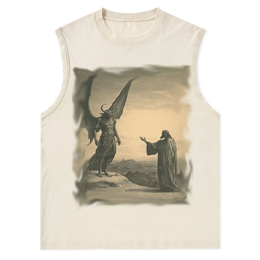 Talking With Jesus Christian Snowflake Washed Vest