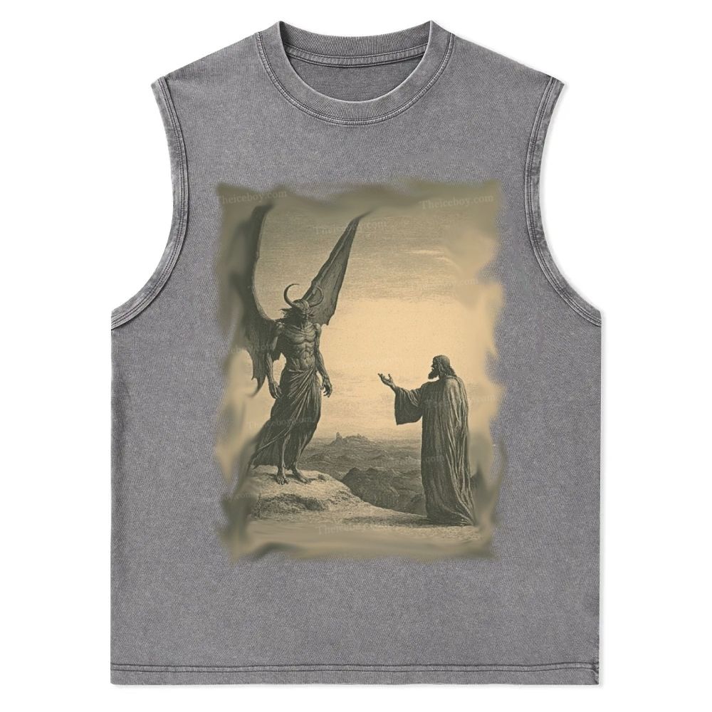 Talking With Jesus Christian Snowflake Washed Vest