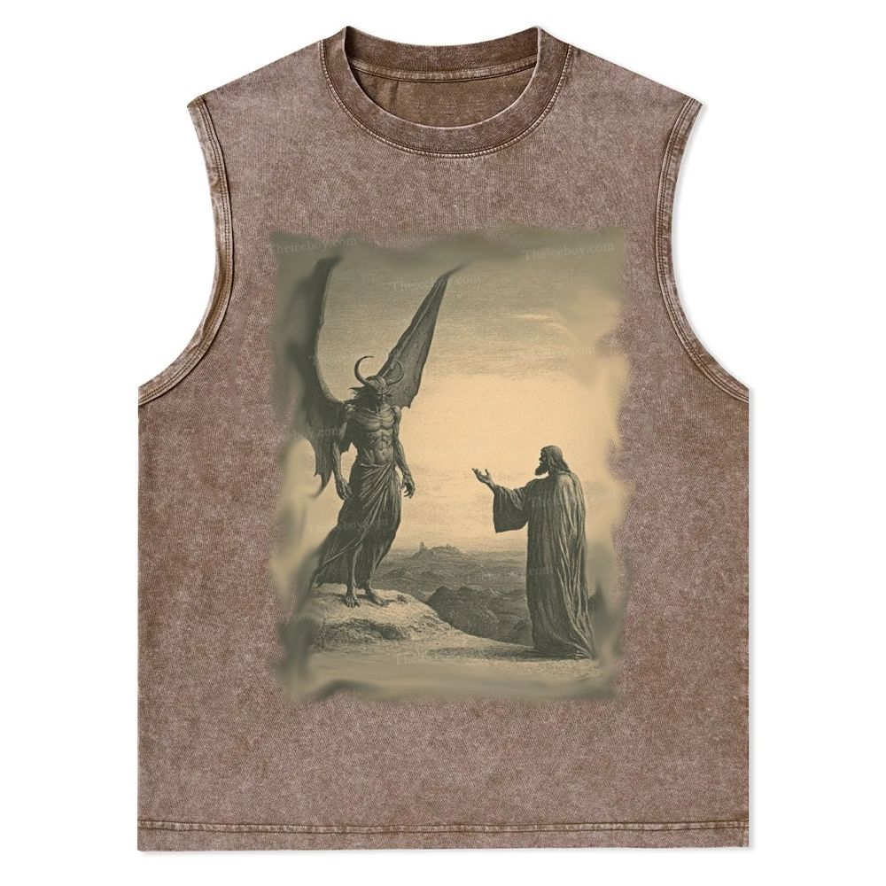 Talking With Jesus Christian Snowflake Washed Vest