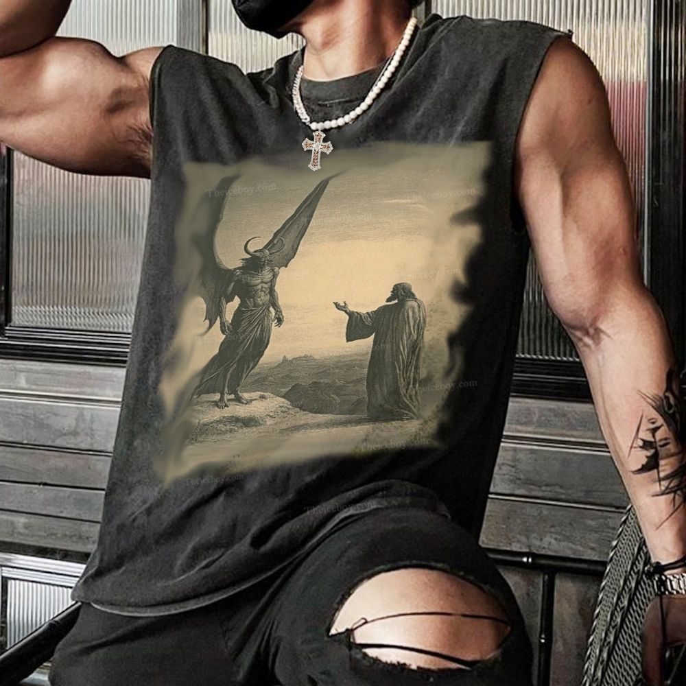 Talking With Jesus Christian Snowflake Washed Vest