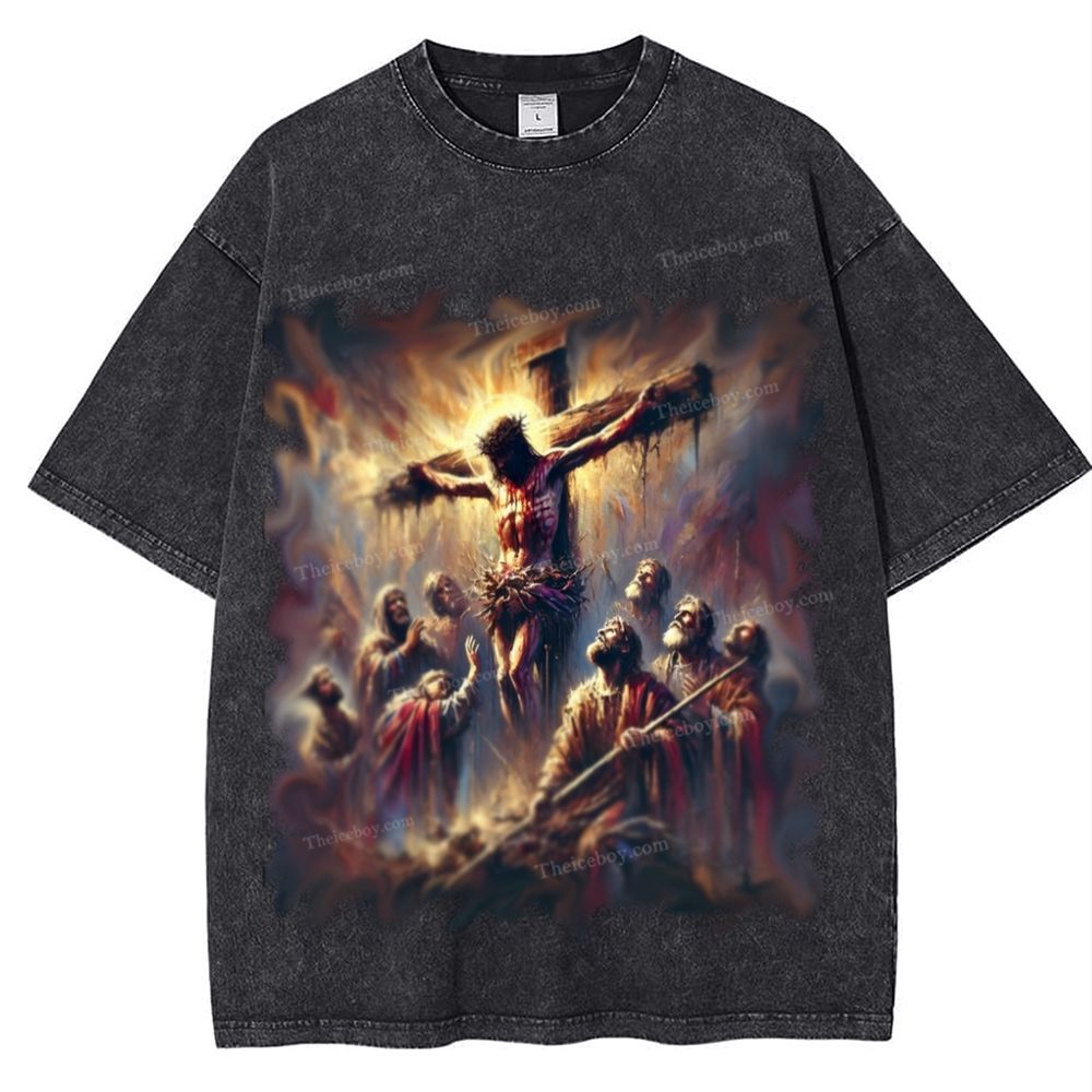 Way of the Cross Snowflake Vintage Cotton T-Shirt
