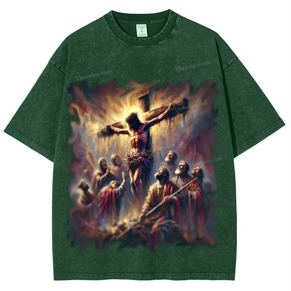 Way of the Cross Snowflake Vintage Cotton T-Shirt