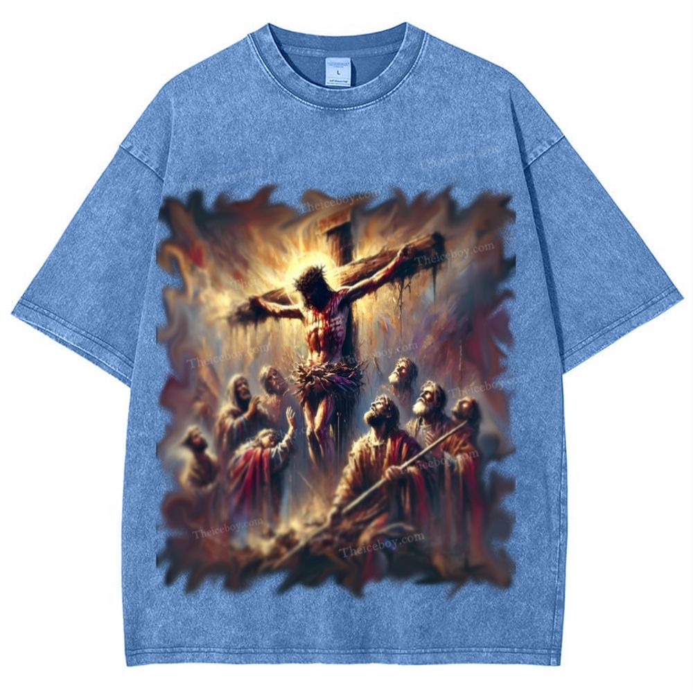 Way of the Cross Snowflake Vintage Cotton T-Shirt