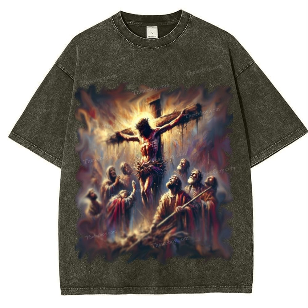 Way of the Cross Snowflake Vintage Cotton T-Shirt