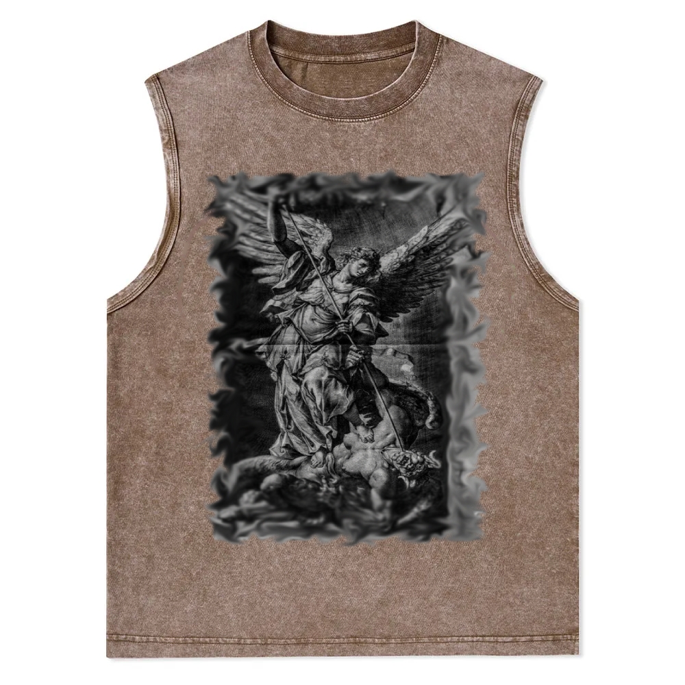 Archangel Michael Defeats Satan Washed Vest