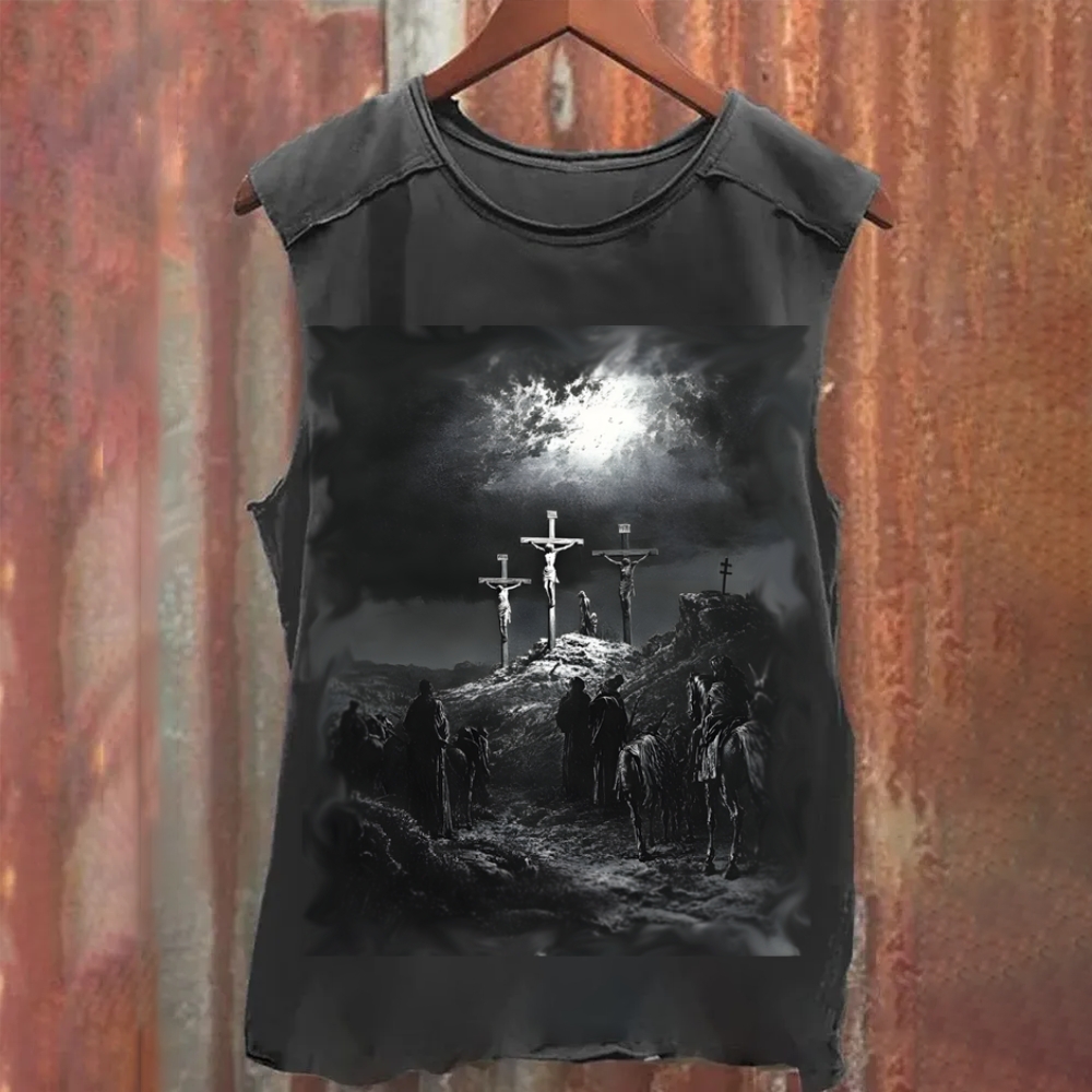 Jesus Atoned For The Sins Of The World Washed Tank Top