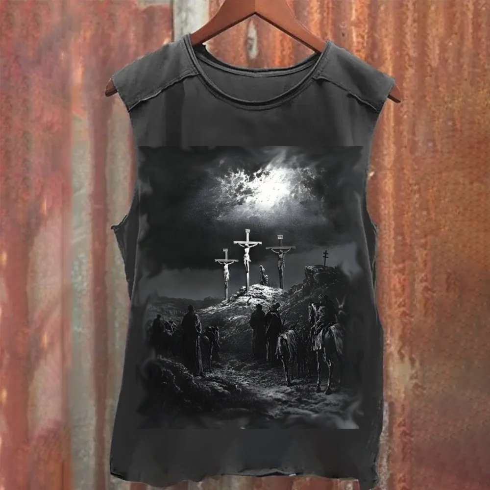 Jesus Atoned For The Sins Of The World Washed Tank Top