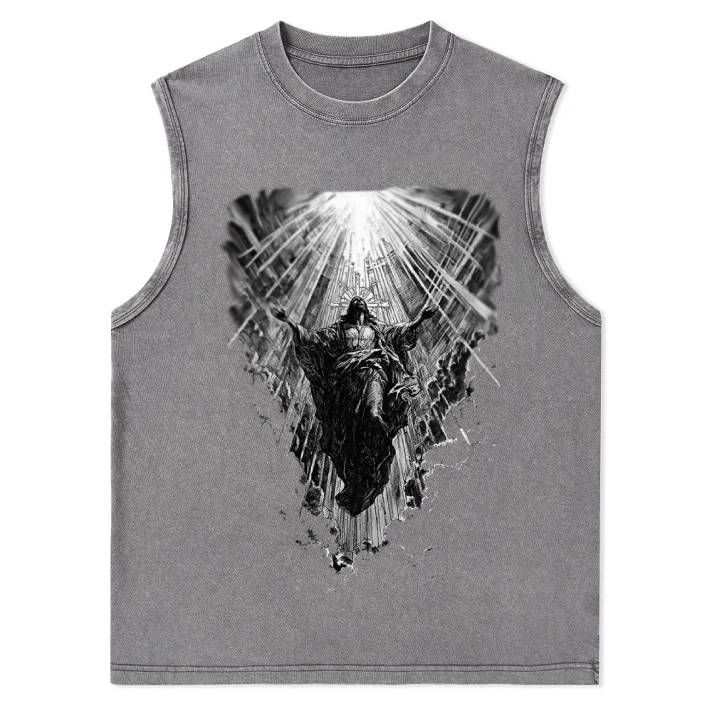 Jesus Christian Snowflake Washed Vest