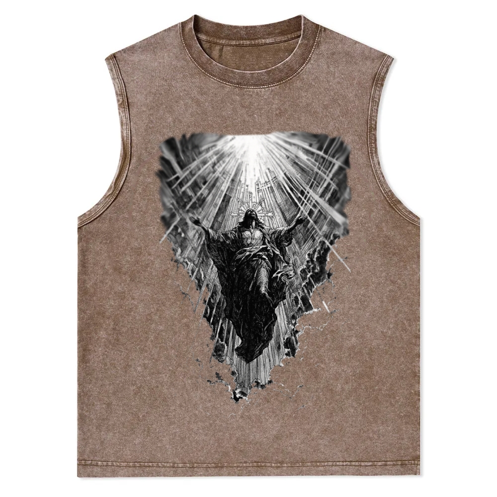 Jesus Christian Snowflake Washed Vest