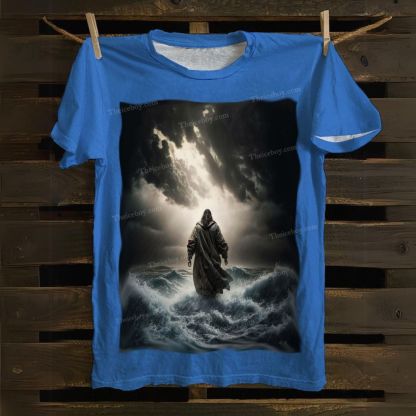 Jesus Walking on the Sea Cotton T-shirt