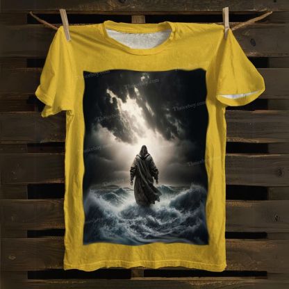 Jesus Walking on the Sea Cotton T-shirt