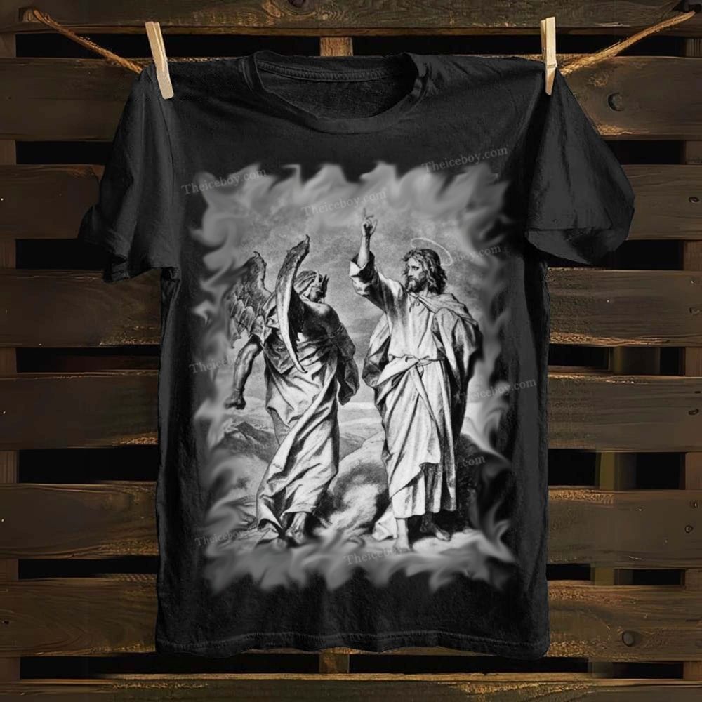 Jesus and the Devil Cotton T-shirt