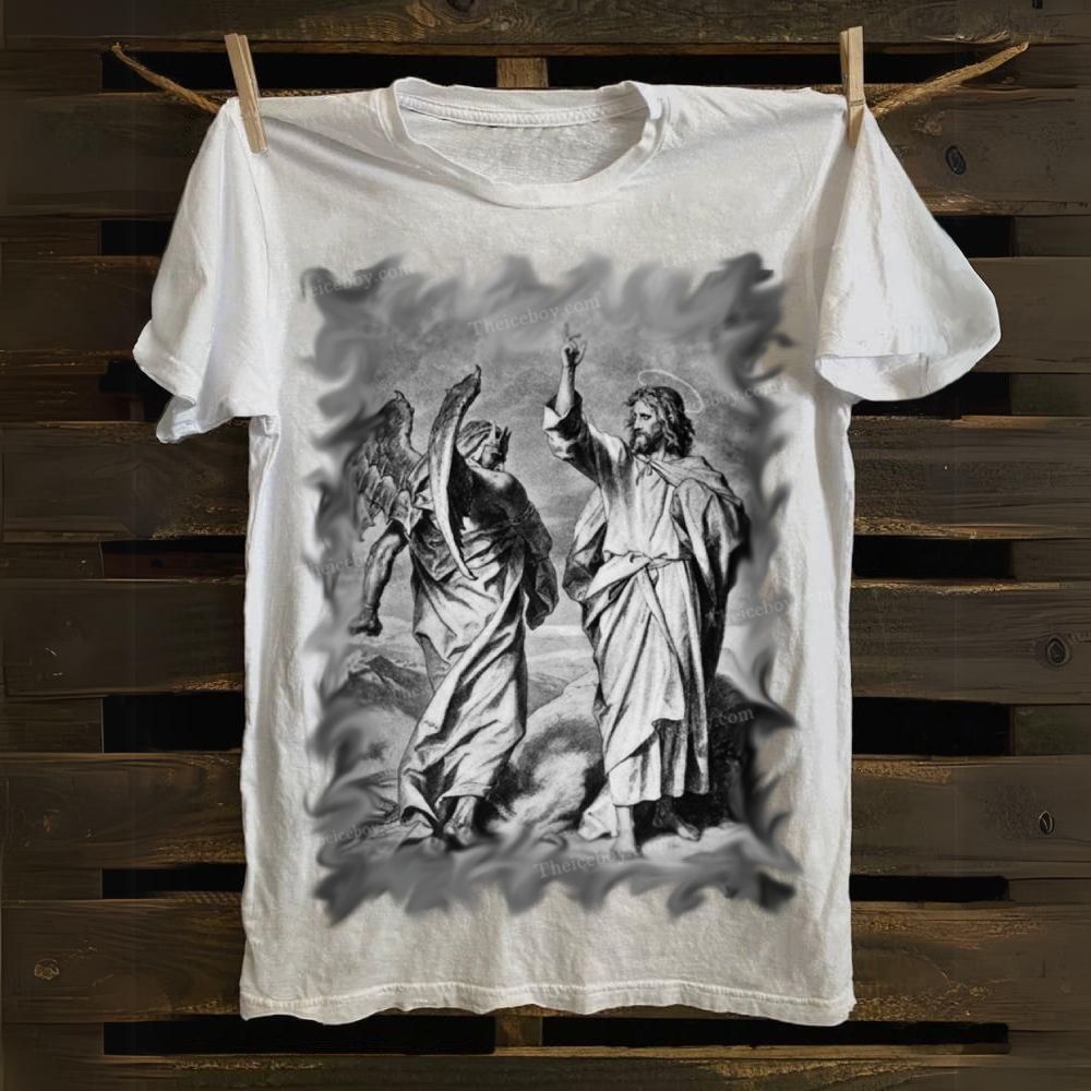 Jesus and the Devil Cotton T-shirt