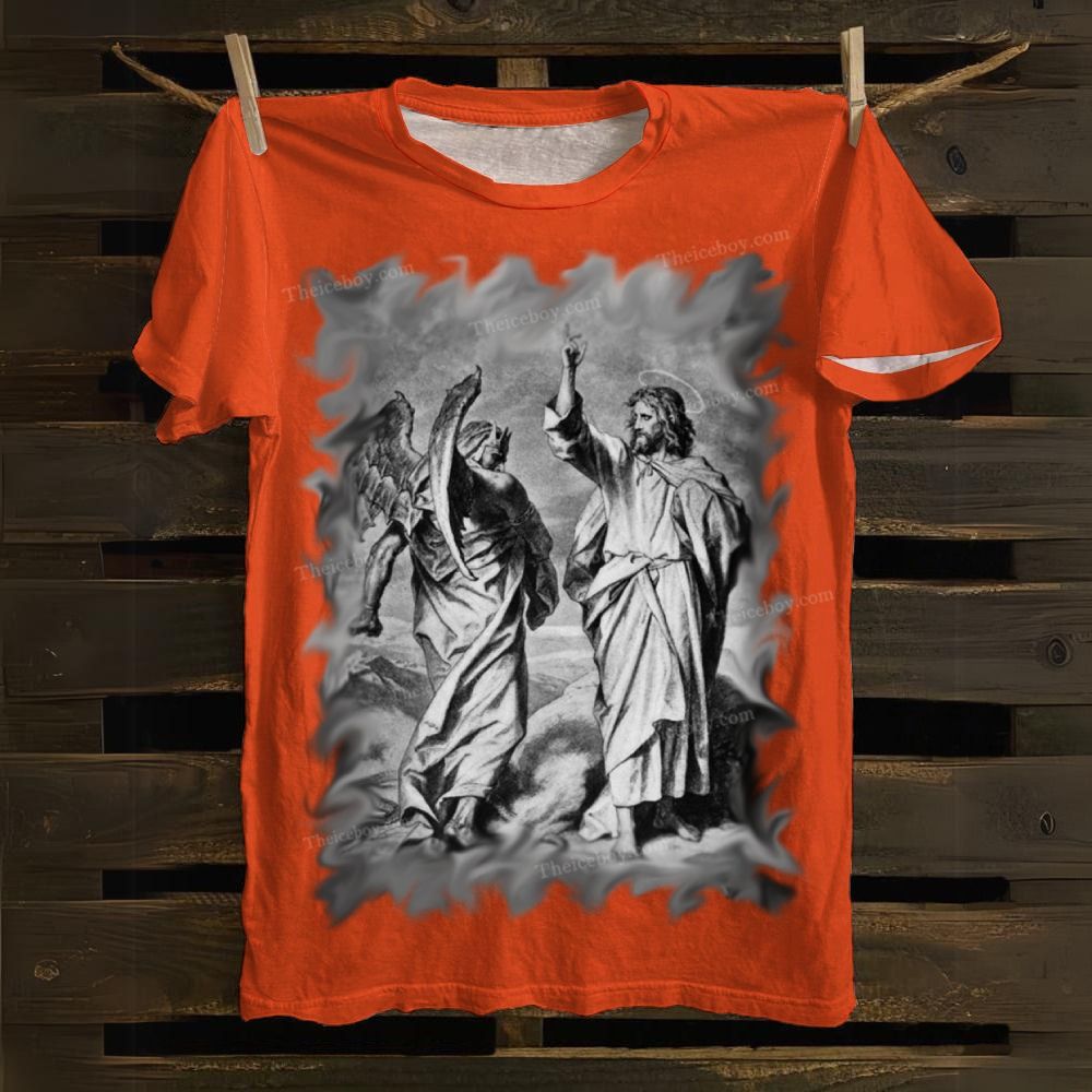 Jesus and the Devil Cotton T-shirt