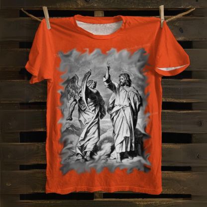 Jesus and the Devil Cotton T-shirt