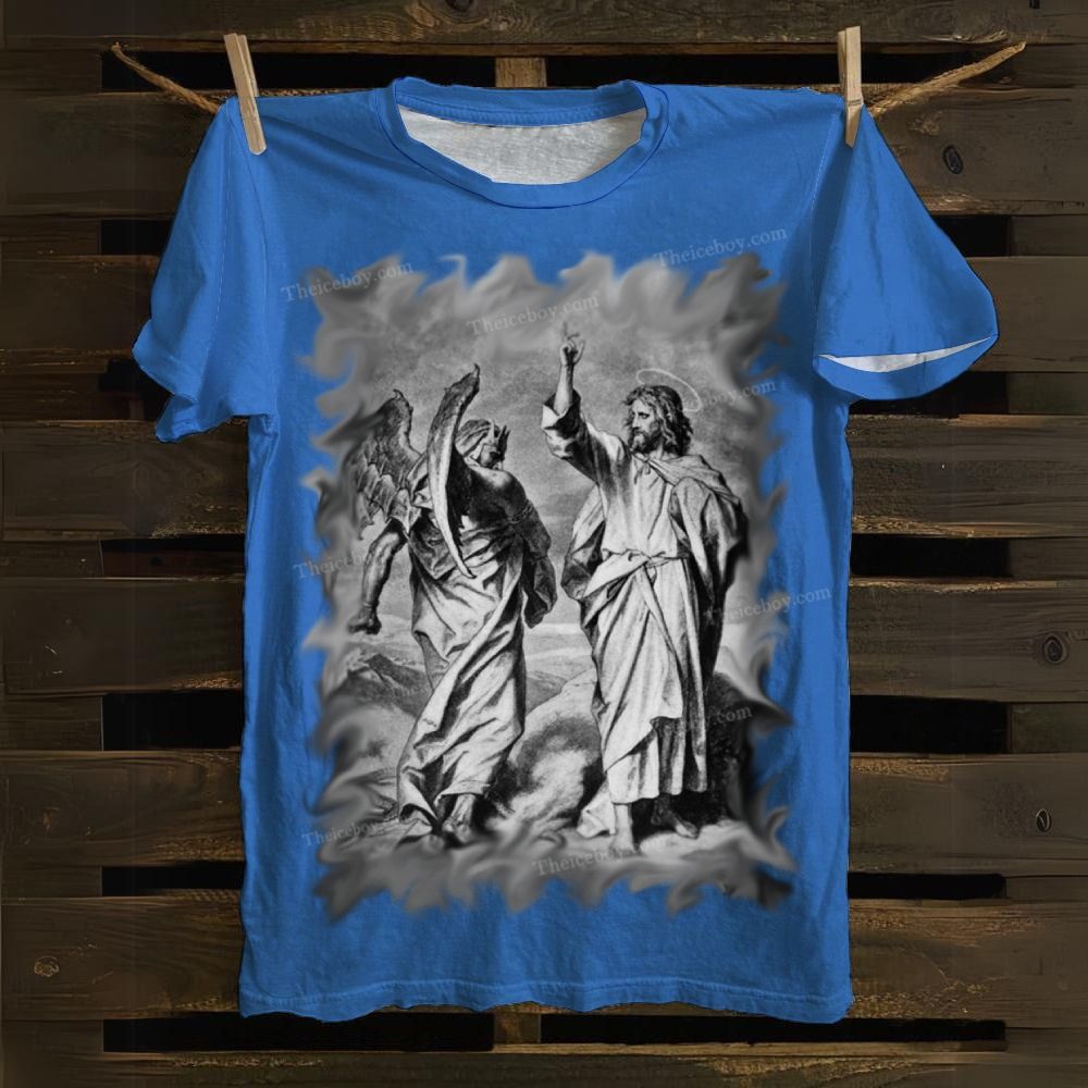 Jesus and the Devil Cotton T-shirt
