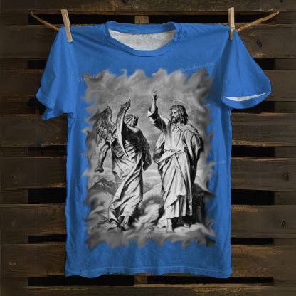 Jesus and the Devil Cotton T-shirt