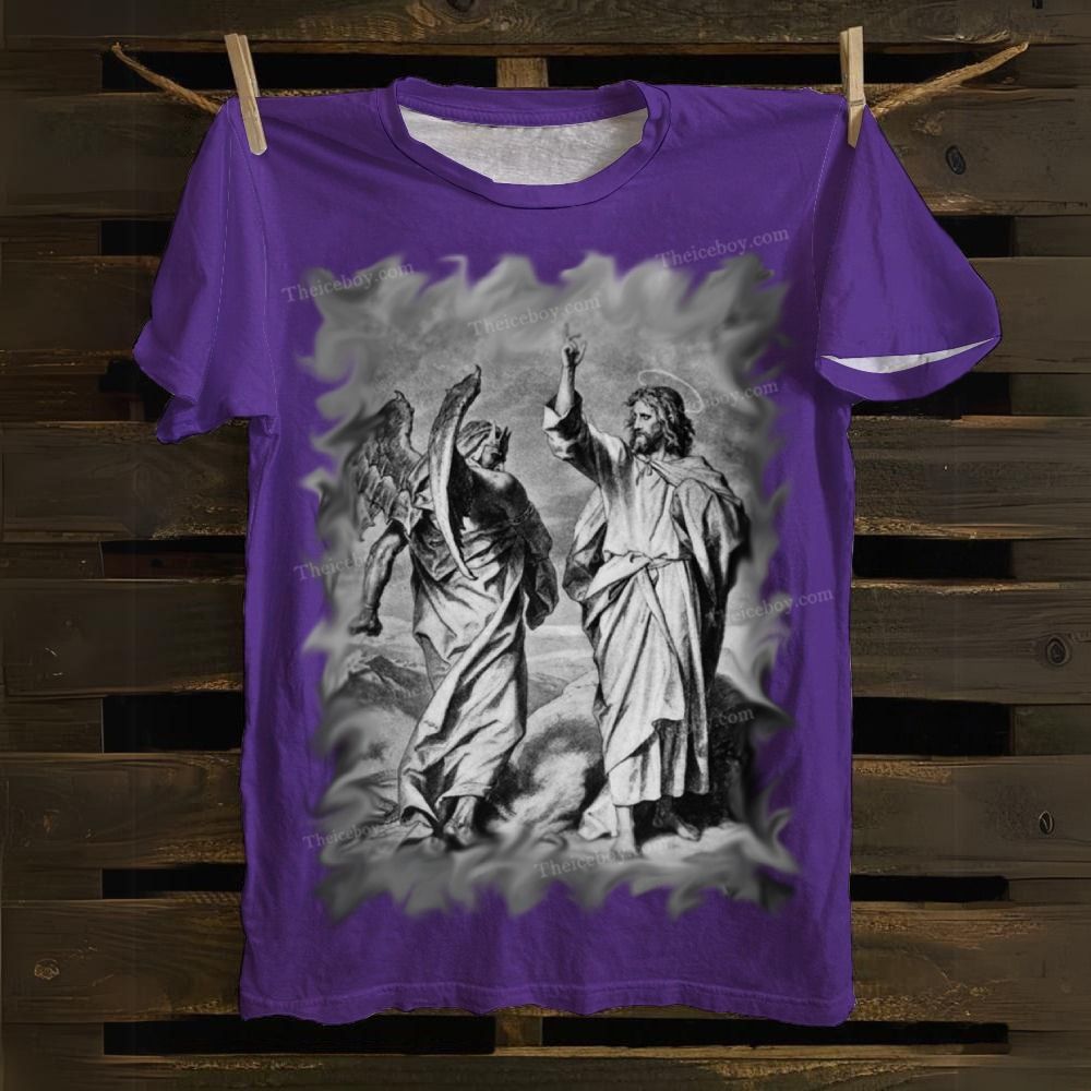 Jesus and the Devil Cotton T-shirt
