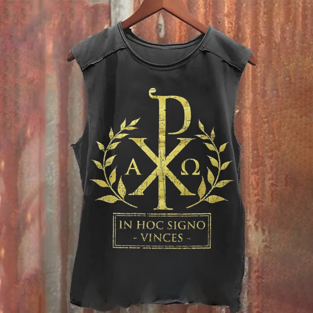 In This Sign Thou Shalt Conquer Vintage Washed Tank Top