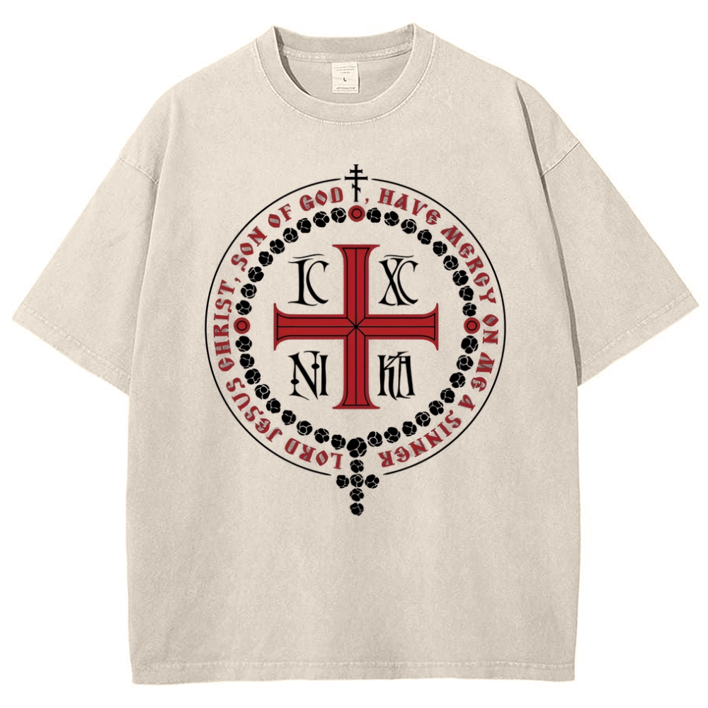 IC XC NI KA Snowflake Vintage Cotton T-Shirt