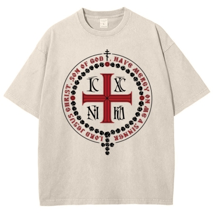 IC XC NI KA Snowflake Vintage Cotton T-Shirt