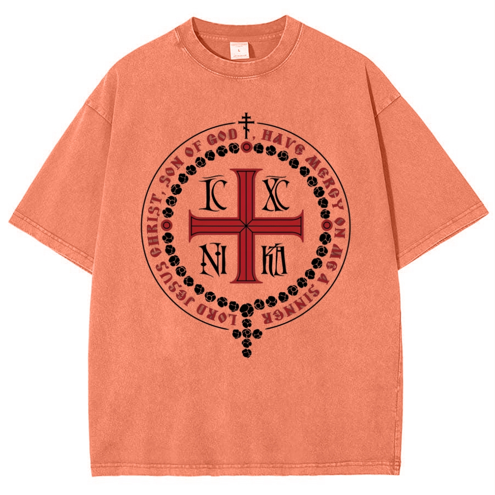 IC XC NI KA Snowflake Vintage Cotton T-Shirt