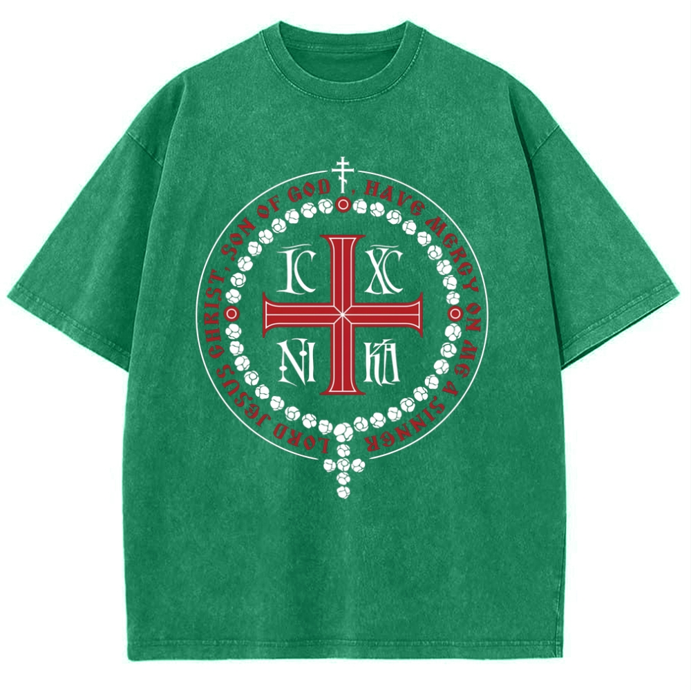 IC XC NI KA Snowflake Vintage Cotton T-Shirt