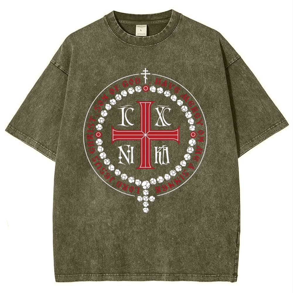 IC XC NI KA Snowflake Vintage Cotton T-Shirt