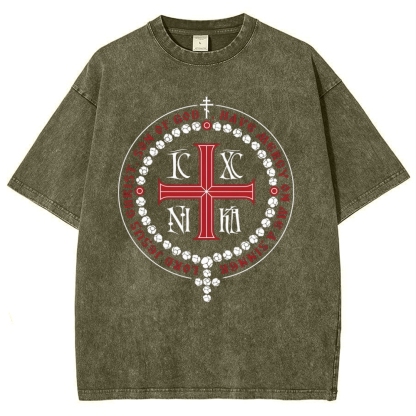 IC XC NI KA Snowflake Vintage Cotton T-Shirt