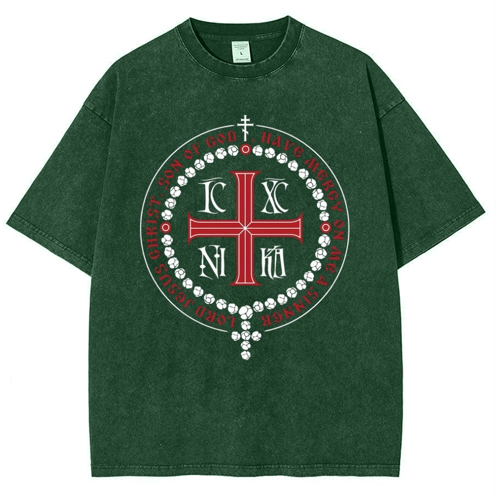 IC XC NI KA Snowflake Vintage Cotton T-Shirt