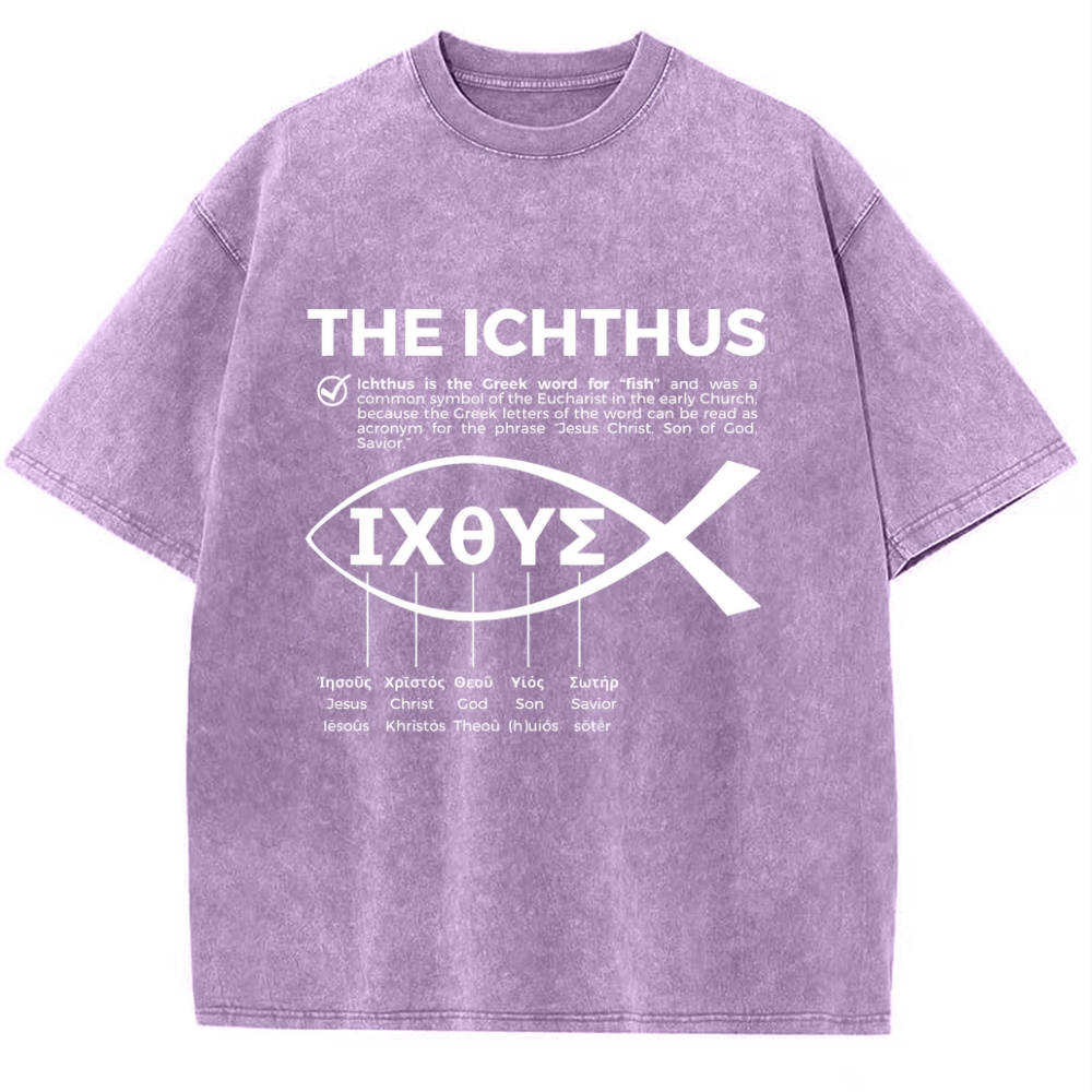 The Ichthus Snowflake Vintage Cotton T-Shirt
