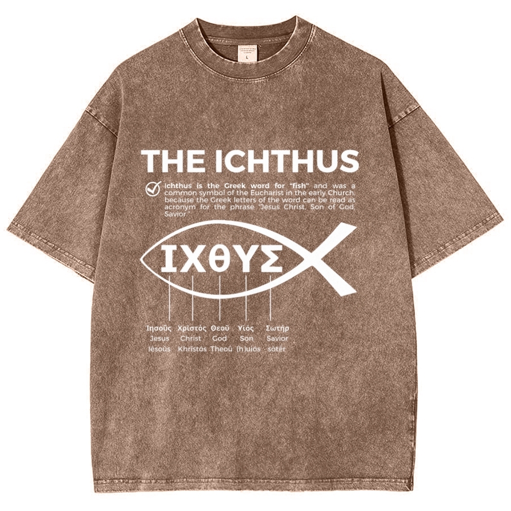 The Ichthus Snowflake Vintage Cotton T-Shirt