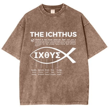 The Ichthus Snowflake Vintage Cotton T-Shirt