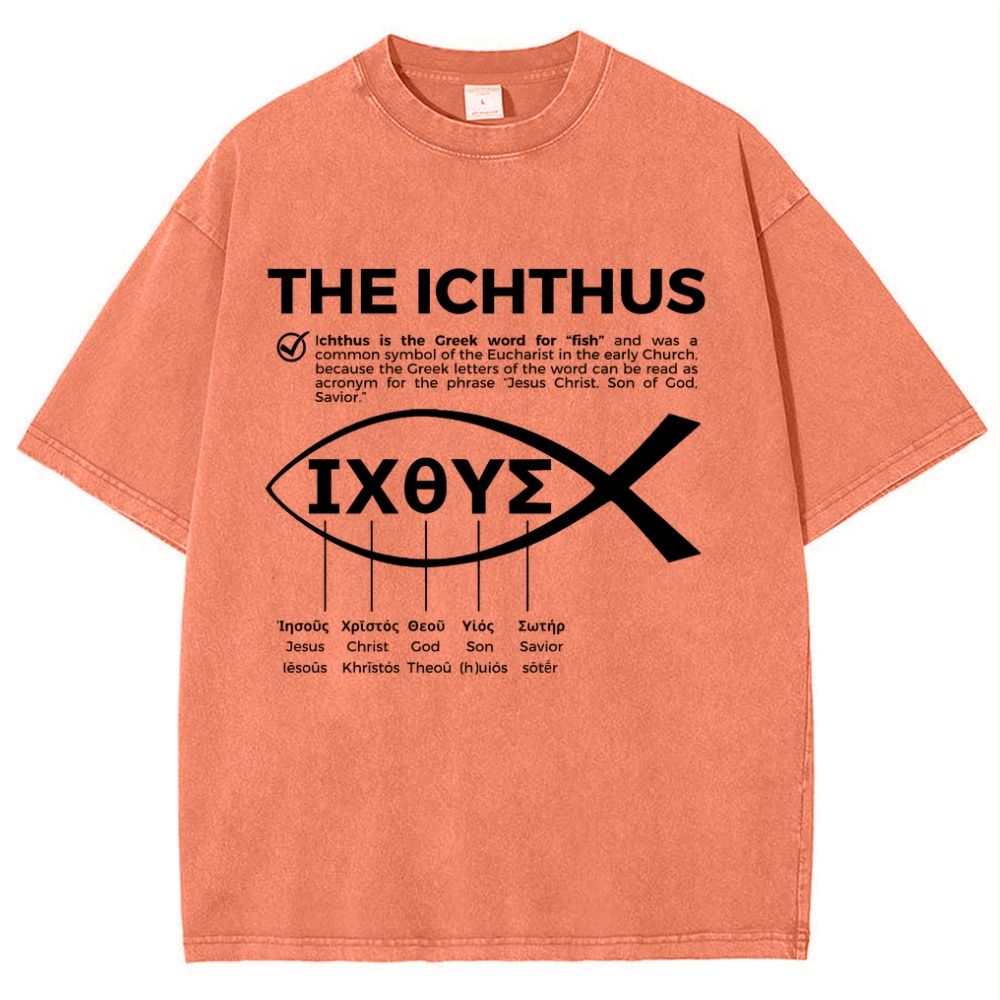 The Ichthus Snowflake Vintage Cotton T-Shirt
