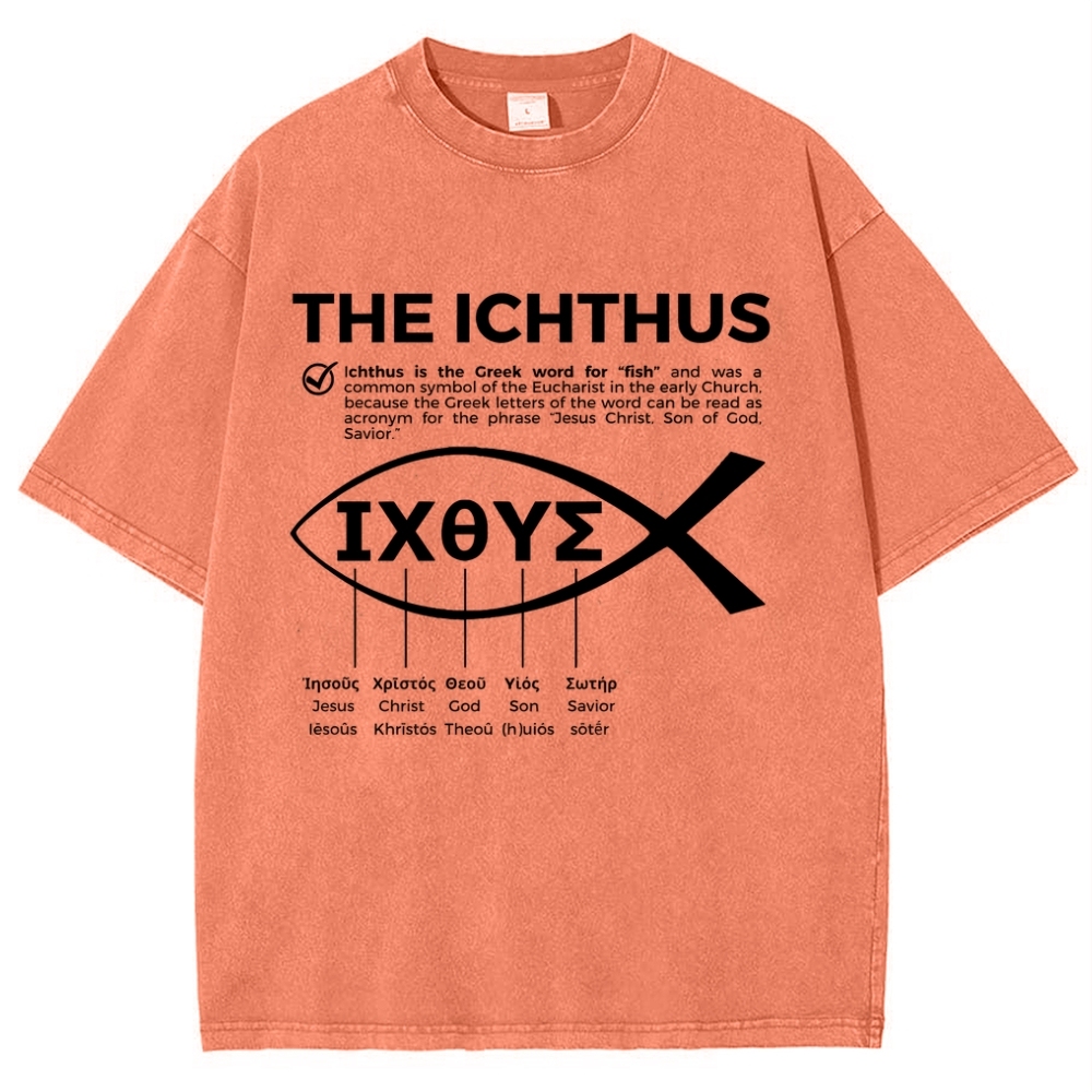 The Ichthus Snowflake Vintage Cotton T-Shirt