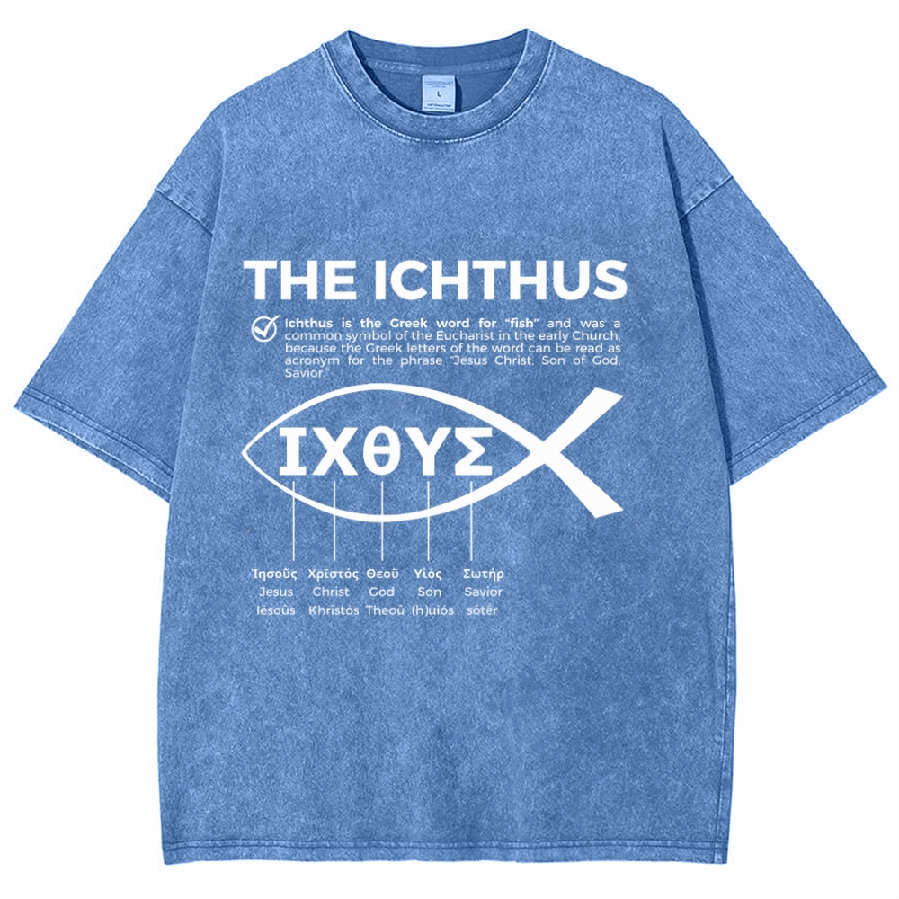 The Ichthus Snowflake Vintage Cotton T-Shirt