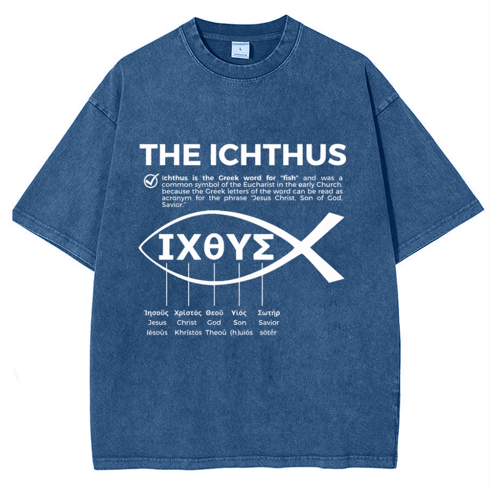 The Ichthus Snowflake Vintage Cotton T-Shirt
