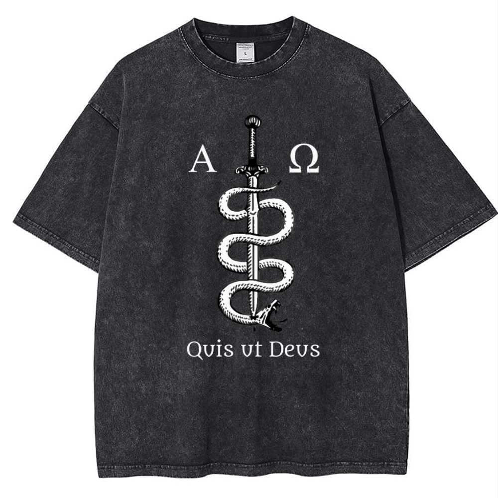 Qvis Vt Devs Snowflake Vintage Cotton T-Shirt