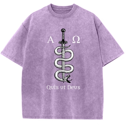 Qvis Vt Devs Snowflake Vintage Cotton T-Shirt
