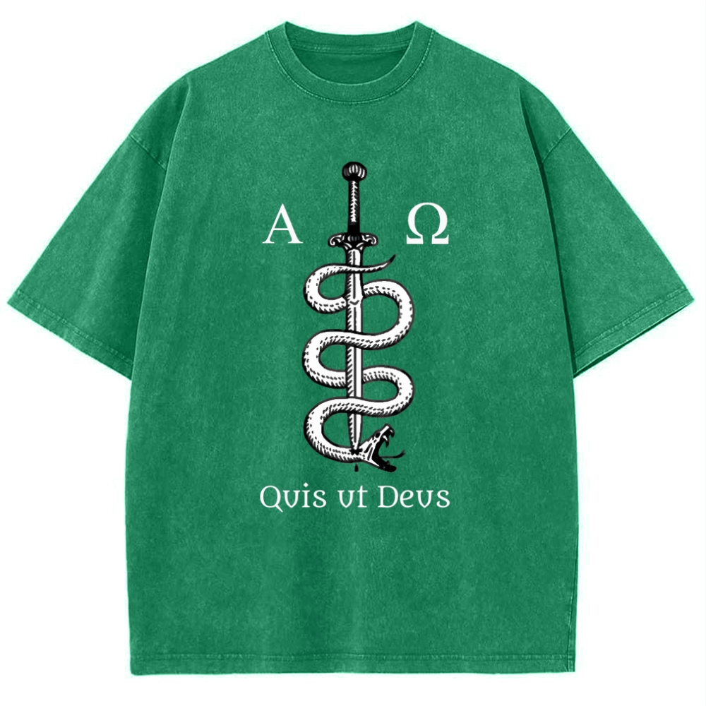 Qvis Vt Devs Snowflake Vintage Cotton T-Shirt