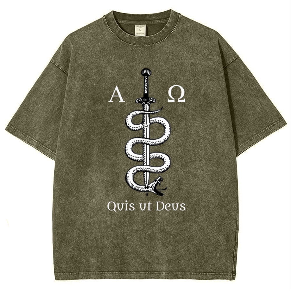 Qvis Vt Devs Snowflake Vintage Cotton T-Shirt