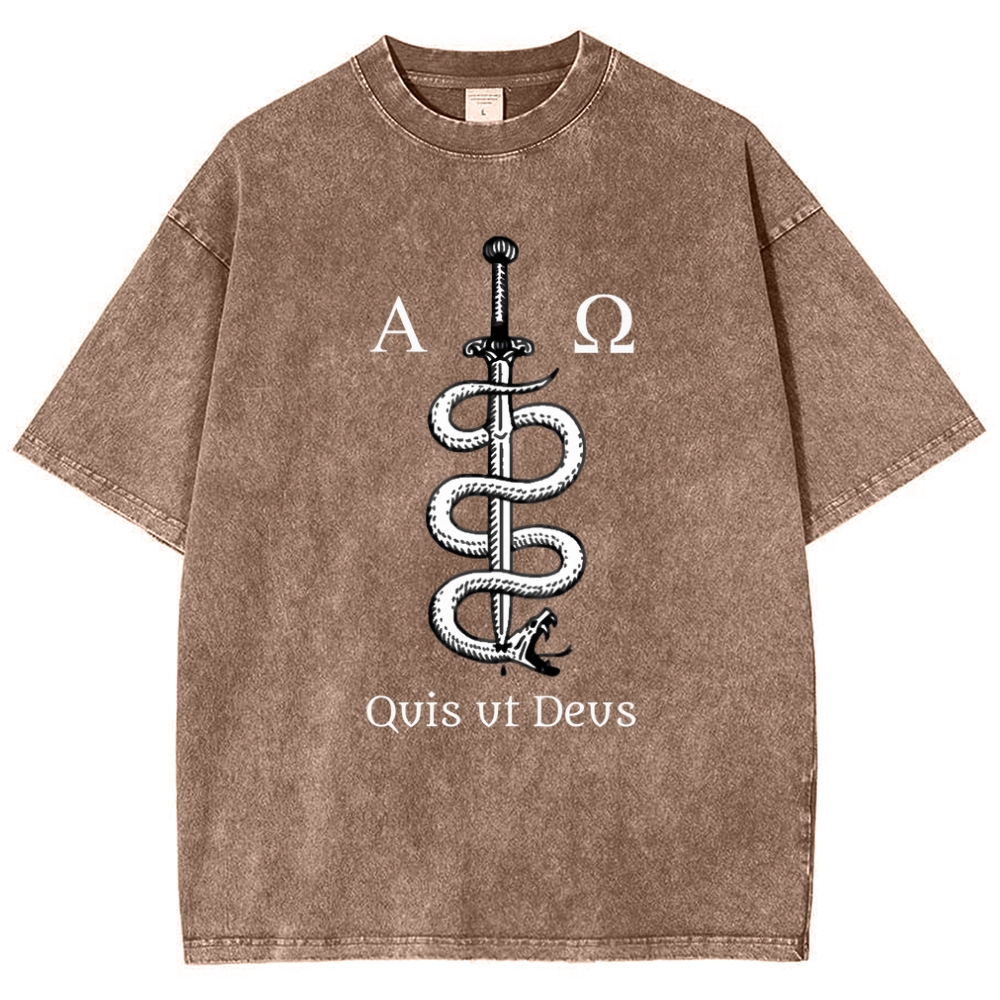 Qvis Vt Devs Snowflake Vintage Cotton T-Shirt