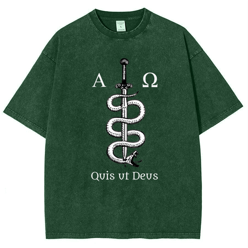 Qvis Vt Devs Snowflake Vintage Cotton T-Shirt