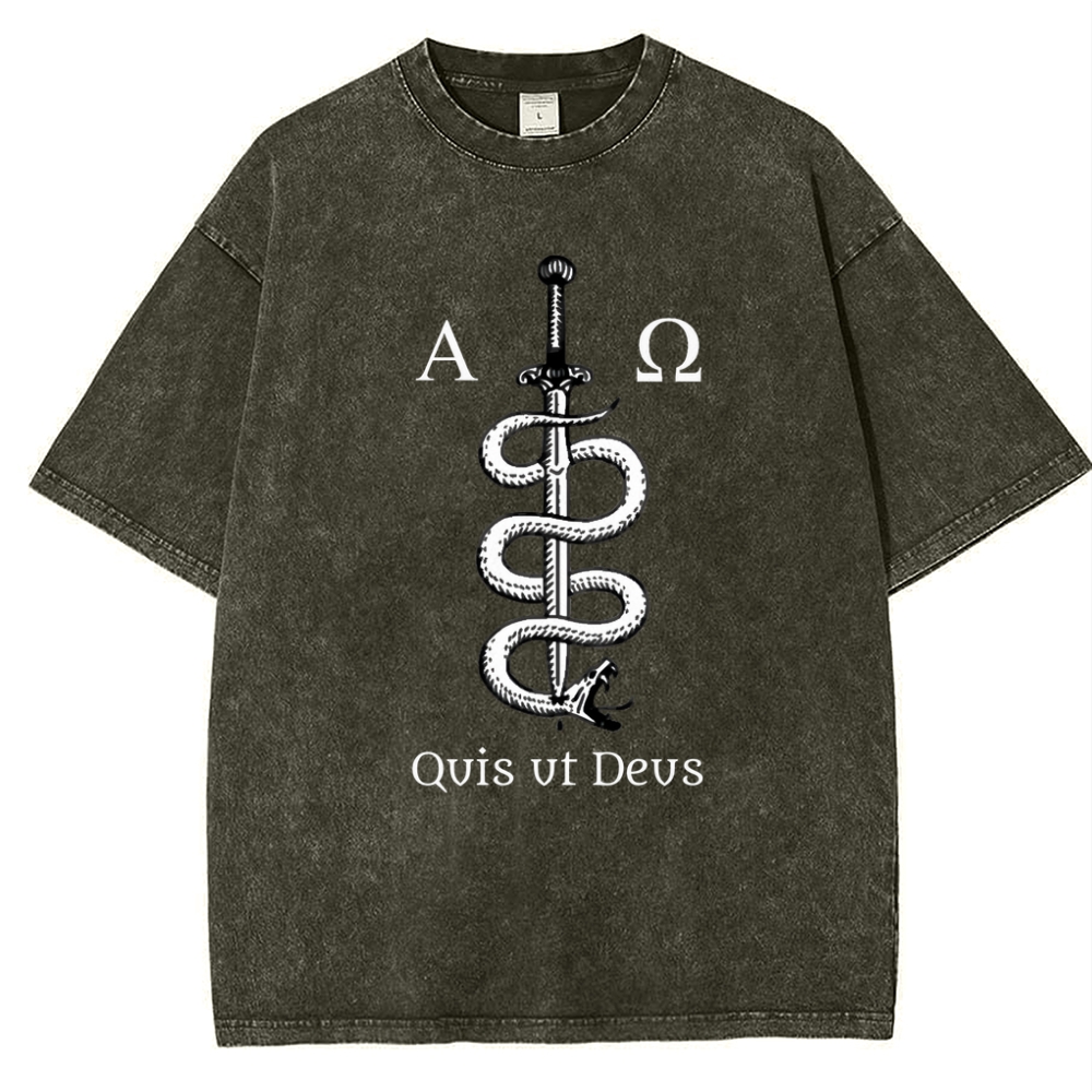 Qvis Vt Devs Snowflake Vintage Cotton T-Shirt